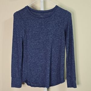 Justice Blue Fitted Long Sleeve Tee‎ Girls Sz 12
